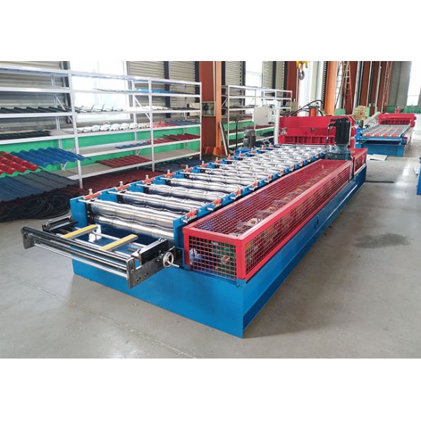 Steel Roof Tile Glazed Tile Roll Forming Machine 914mm Coil Width