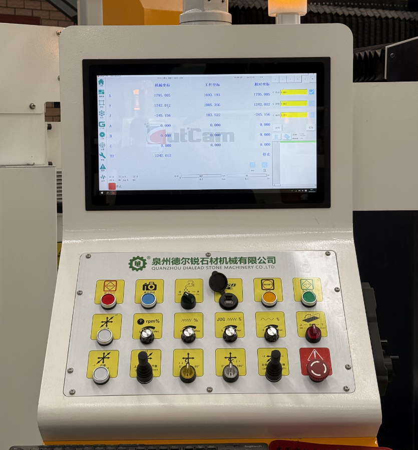 Automation 5 Axis CNC Stone Cutting Machine For Granite Marble Quartz Countertop Production Bathware