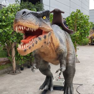 Animated Realistic Dinosaur Model Ride On Electric Car 5-10 Meters