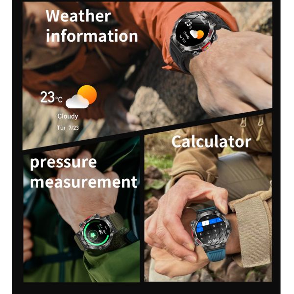 NFC Round Shape Smart Watch Local Music TWS 7013A6S CPU Magnetic Charging Smart Watch