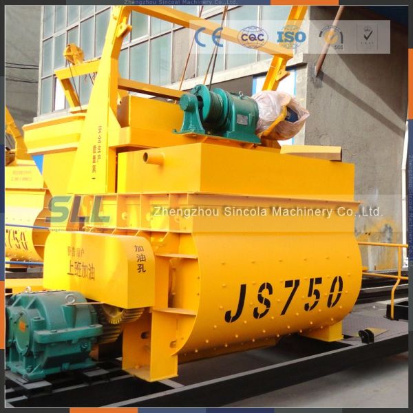 Twin Shaft Electric Concrete Mixer Machine 350L For Bridges Construction