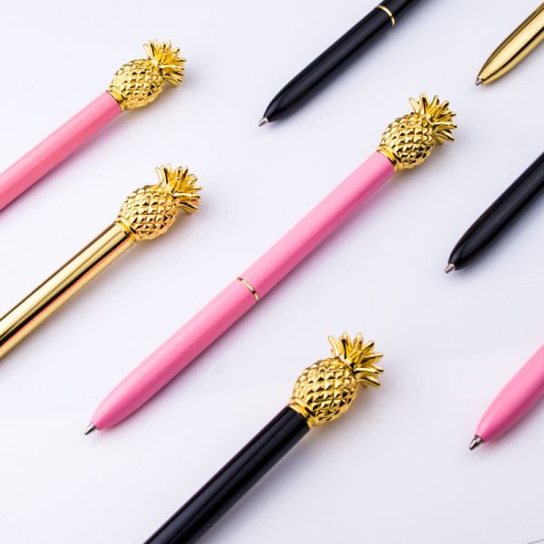 Business gift metal signature pen customized advertisement hotel gift pineapple ball pen 9*141mm,refill 1.0mm
