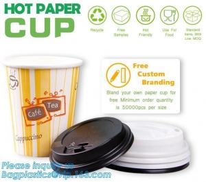 China Biodegradable Coffee Paper Cup With Lid Custom Printed, 3oz 5oz 6oz 8oz Ice Cream Paper Cup Lid Pack wholesale