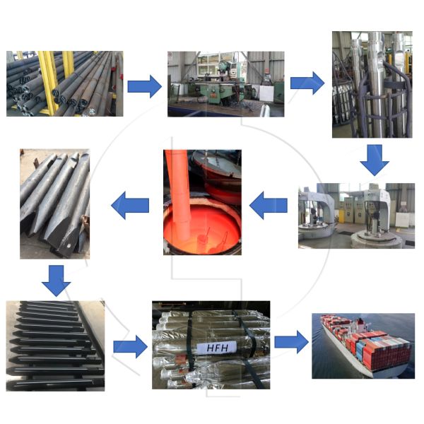 KOMATSU JTHB100 JTHB150 JTHB190 Hydraulic Breaker Steel Chisels Tools For Excavator Rock JTHB230 JTHB310 Hammer Breakers