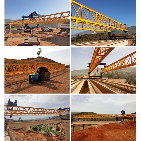 Concrete Highway Launcher Crane Bridge Girder 260T Truss Type 10 - 50m Span
