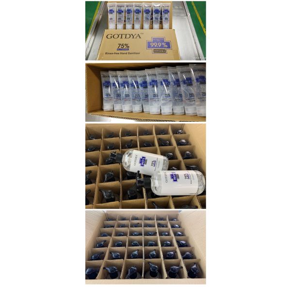 Hand Sanitizer 75% Alcohol No Need Wash, Hand Sanitizer Gel Anti-Bacteria Rinse Free Disinfectant 80ML/300ML/500ML