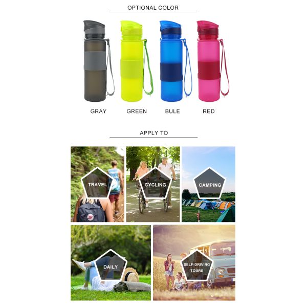 Reusable 23OZ Foldable Expandable Water Bottle For Unisex