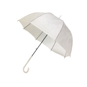 China J Shape Plastic Handle Transparent POE Umbrella wholesale