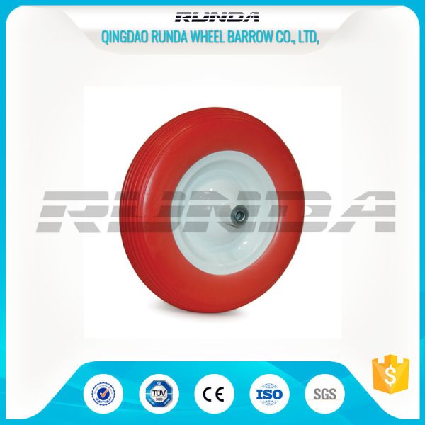4inches Solid PU Foam Wheel, Line Pattern Polyurethane Caster Wheels 4.00-8