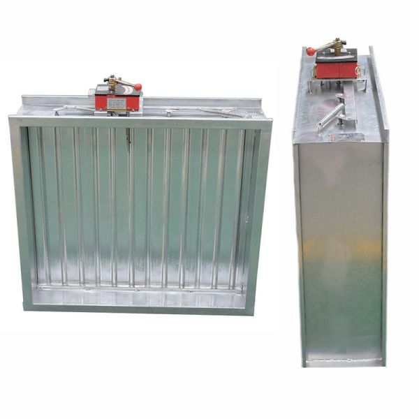 Fire Dampers Rectangular Duct Connection Fire Alarm System In Galvanized Steel