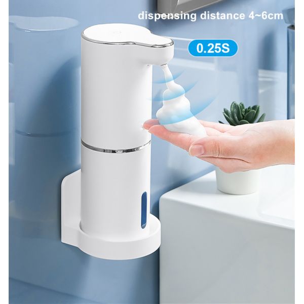 ABS White Automatic Soap Dispenser 300ML Adjustable Liquid Volume