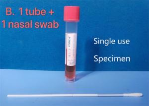 China Virus Collection Disposable Specimen Collection Tube CE FDA With Swab on sale