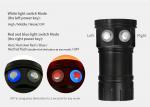 Waterproof High Brightness LED Flashlight 300W Max 18000LM White Four 18650
