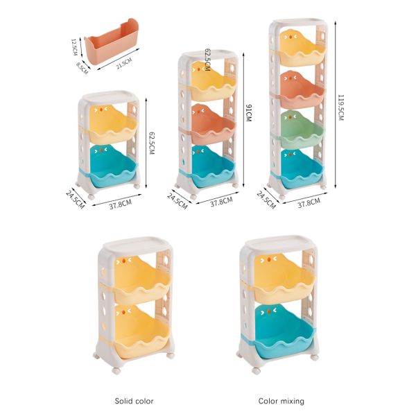 Childrens Plastic Garage Storage Shelves Two Tiers Plastic Stackable Shelf