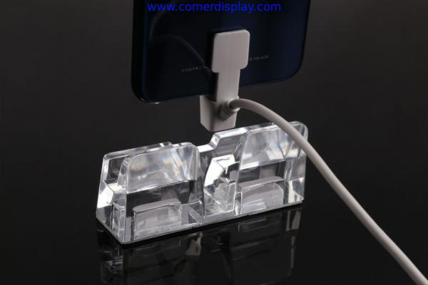 COMER shop store shelf acrylic security display stand alarm systems for tablet mobile phone
