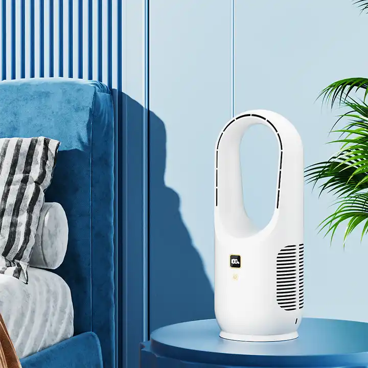 Bladeless Cooling Fan Portable Desk Personal Fan Small Desktop Rechargeable for Office