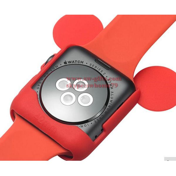 Cute Cartoon Mouse Ears Soft Silicone Protective Cases for Apple watch Case For iWatch Case Colorful Cover