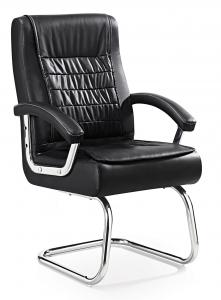 China Padded Leather Office Guest Chairs With Arms , Office Reception Room Chairs wholesale