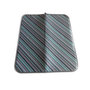 China Strips Printed Microfiber Dish Drying Mat 17x19inch with Mesh Backing wholesale