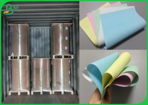 China 3 Part Carbonless NCR Printing Paper With Light Blue Pink Green Color wholesale