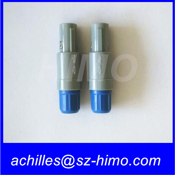 factory price reliable supplier blue color push pull self-locking solder type M14 Pag 2 pin Lemo Plastic Connector