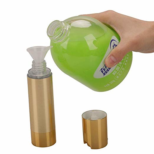 Gold Matting Airless Cosmetic Bottles 15ml 30ml 50ml Multi Capacity