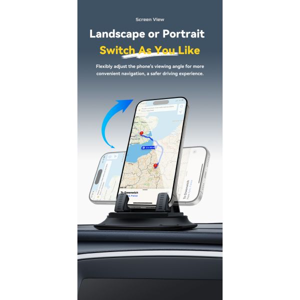 ESSAGER ES-ZJ39 Universal 360 Rotation Car Holder Mobile Phone Stand For Center Console