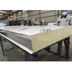 Prefabricated Building PPGI Rock Wool Foam Sandwich Panel