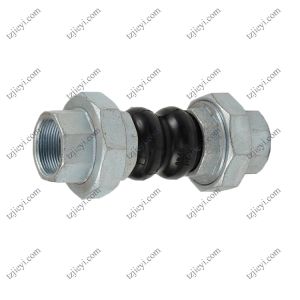 Floating flange double spherical flexible bellow threaded rubber expansion