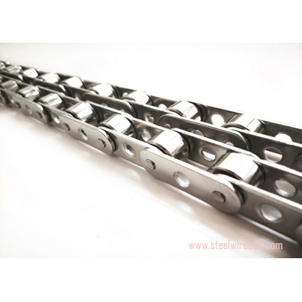 SUS304 Triplex Row Roller Chain Conveyor Alkali Resisting