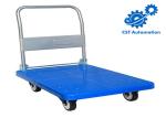 Heavy Duty Folding Platform Trolley 300kg Blue Color Large Loading Capacity