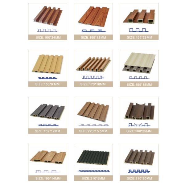 Eco Friendly Fluted Wpc Wall Panel Indoor Use Wpc Wall Cladding Interior Decoration Alternative Wood