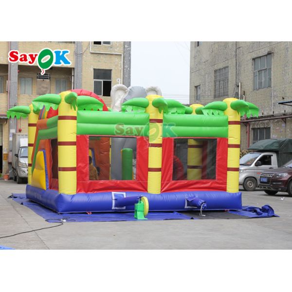Cute Zoo Theme Inflatable Bouncing Castles Jumping House Inflable Bouncer Slide Games For Kids