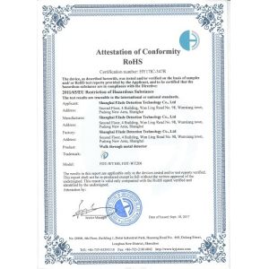 Shanghai FJade Detection Technology Co.,Ltd Certifications