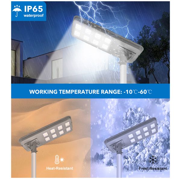 Factory Direct IP65 Waterproof 400W-1000W All-in-One LED Solar Street Light with Aluminum + PC Material