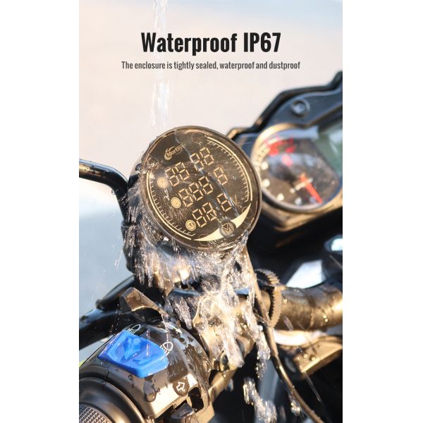 Wholesale Multifunction Display for Time Temperature LED digital voltmeter Motorcycle Meter