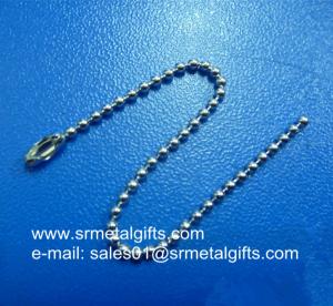 China wholesale nickel plated jewelry ball chain lanyards cut to custom length wholesale