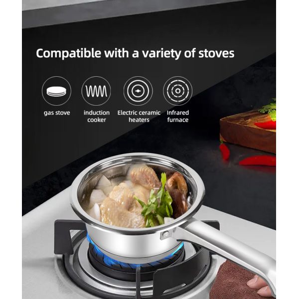 OEM/ODM Different Piece Non Stick Cookware Set Custom Pots And Pans Wholesale 15pcs Stainless Steel Cooking Pot Set