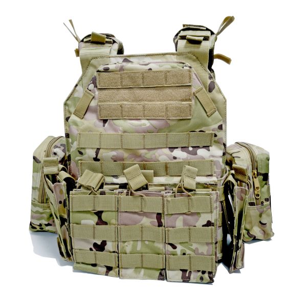 High Protection Military Tactical Bulletproof Vest ARAMID / UHMWPE Customized Style