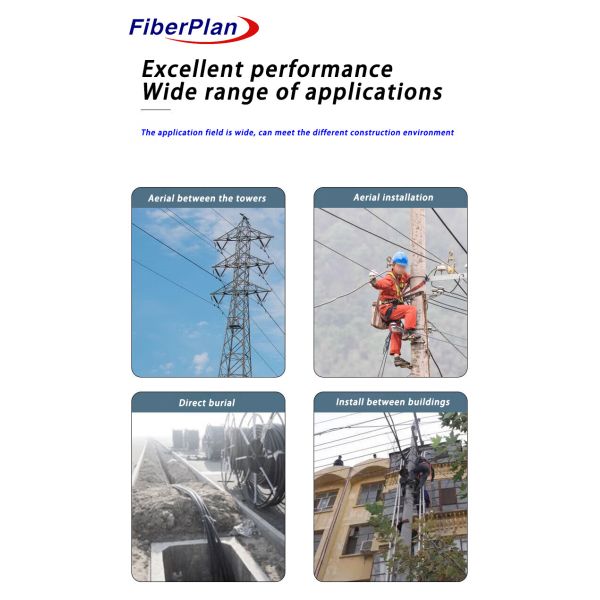 Outdoor Use ADSS Cable With Hydrolysis Resistant Loose Tubes FRP Strength Member