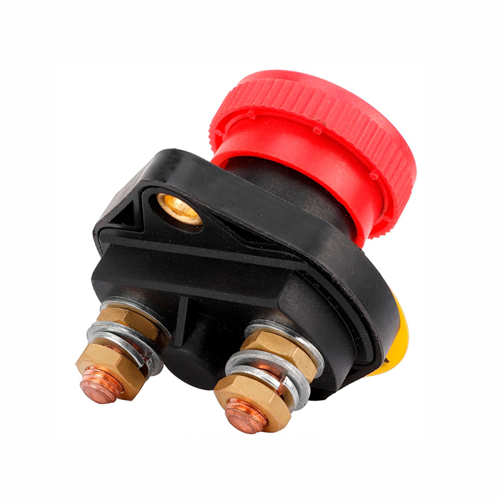 300A 200A 150A AUTOMOTIVE & MARINE Emergency Push Button Isolator Battery Cut Off Switch With A Removable Yellow EMERGENCY STOP