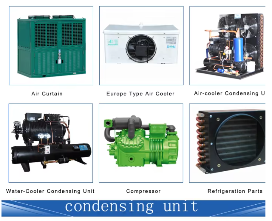 CE Certificate Refrigeration Unit Match 240m² air Cooled Condenser with Four Fan 25HP Piston Compressor Condensing Unit Price