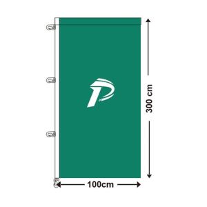 China 100x300cm 110g Printed Custom Advertising Flags on sale