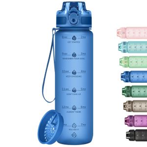 China HAS 32oz Motivational Water Bottles With Time Marker & Fruit Strainer on sale