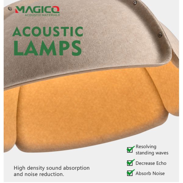 High Quality Modern Handing Acoustic Pendant Light Lampshade PET Felt Sound Absorbing Fabric Pendant Lampshade