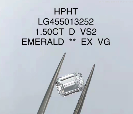 Emerald 1.5 Ct Lab Grown Diamond Jewelry D VS2 VG HPHT Diamond