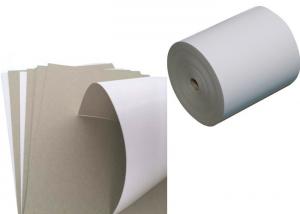 China Environment one sie coated Duplex Board grey back in roll / sheets wholesale