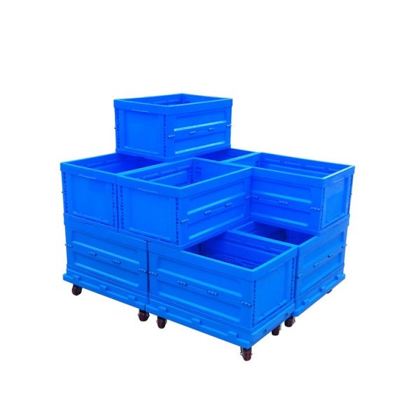 Small collapsible plastic crates for fruits and vegetables