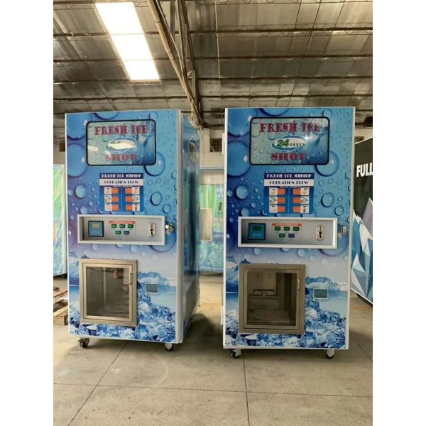 220 Volt Ice Making Pure Water Vending Machine With CE ISO Certificate
