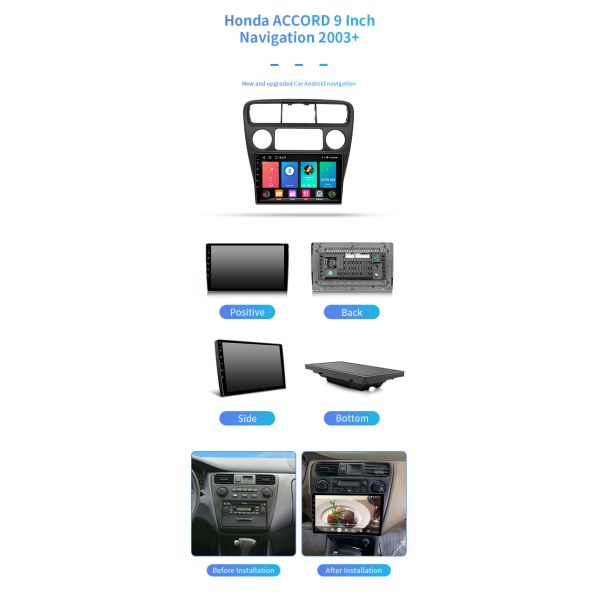 For Honda ACCORD 2003+ Mobile Phone Screen Car Computer Bluetooth Car Navigation